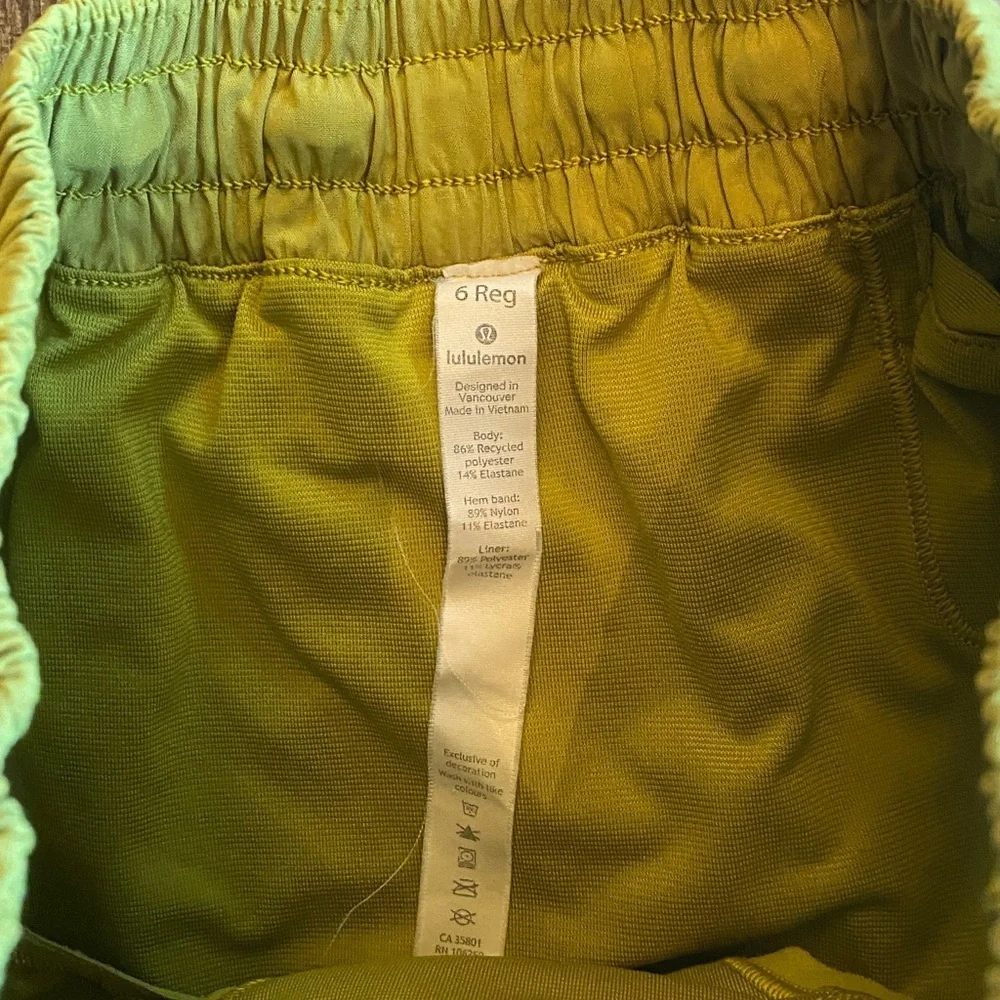 Lululemon Athletica Light Olive Athletic Shorts